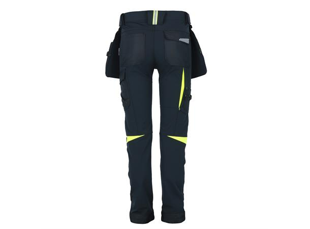 Wrks BISMUTH stretchbukse, svart, Avtagbare hengelommer (glidelås)