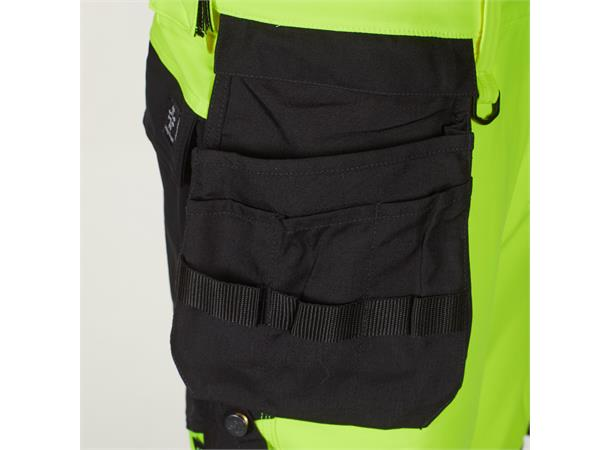 Bulldog stretchbukse, gul/svart   Håndverkbukse, synlighet kl. 2