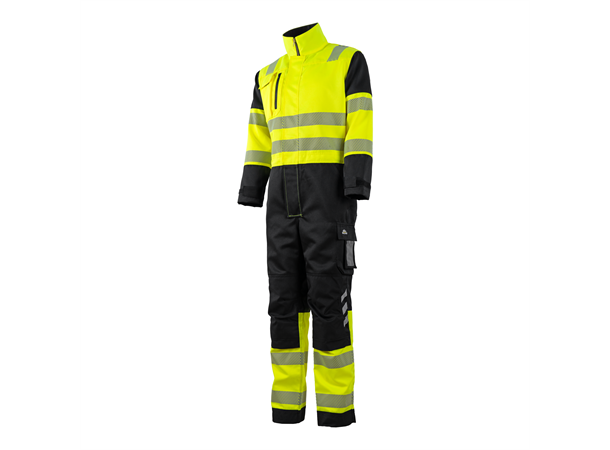 Bulldog kjeledress, svart/gul, Synlighet kl. 3