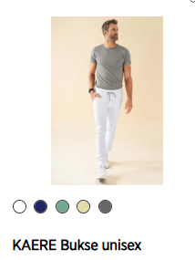 KAERE Bukse unisex  NYHET
