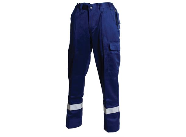 Bulldog bukse, blå, Flammehemmende, refleks